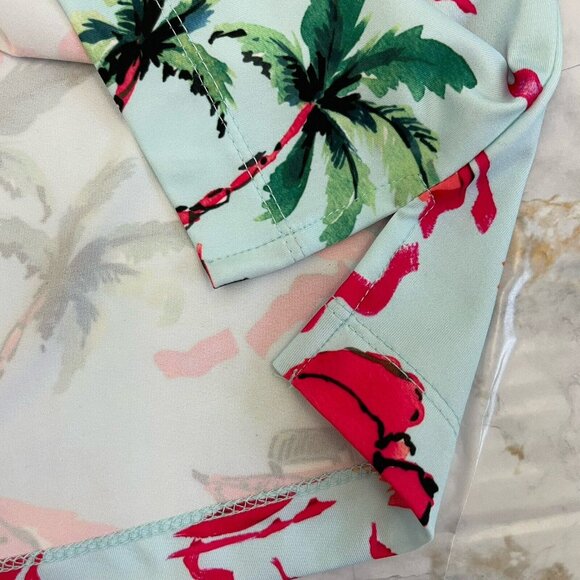 Bad Birdie Men's L Short Sleeves Golf Polo Shirt Hawaiian Tropical Print - Picture 10 of 14